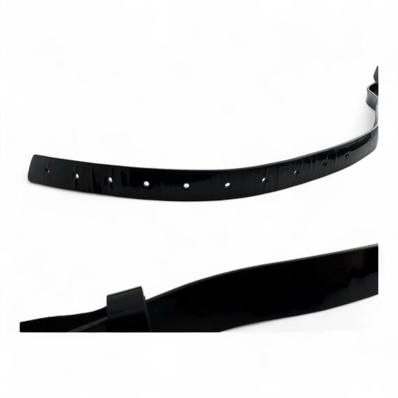 Ermanno Scervino Thin Black Patent Leather Belt Size 45 - Picture 6 of 6